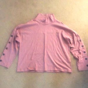 NWT Madewell pink turtleneck top